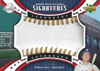 2007 Upper Deck Sweet Spot Classic - Signatures Gold Stitch Blue Ink #SPS-FL Fred Lynn Front