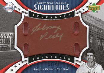 2007 Upper Deck Sweet Spot Classic - Signatures Leather Gold Ink #SPS-JP Johnny Pesky Front