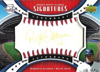 2007 Upper Deck Sweet Spot Classic - Signatures Red Stitch Black Ink #SPS-RA Roberto Alomar Front