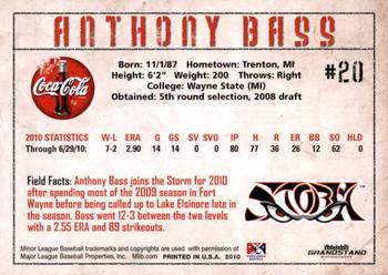 2010 Grandstand Lake Elsinore Storm #NNO Anthony Bass Back