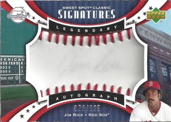 2007 Upper Deck Sweet Spot Classic - Signatures Red Stitch Blue Ink #SPS-RI Jim Rice Front