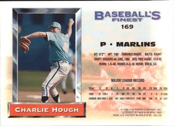 1993 Finest - Refractors #169 Charlie Hough Back