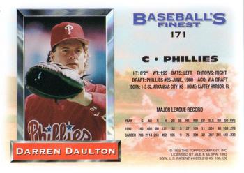 1993 Finest - Refractors #171 Darren Daulton Back