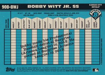 2020 Bowman - 1990 Bowman #90B-BWJ Bobby Witt Jr. Back