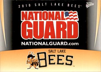 2010 MultiAd Salt Lake Bees #1 Header Card Front