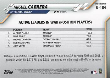 2020 Topps Update #U-184 Miguel Cabrera Back
