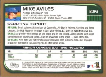 2008 Bowman Draft Picks & Prospects - Gold #BDP3 Mike Aviles  Back