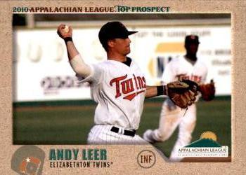 2010 Grandstand Appalachian League Top Prospects #NNO Andy Leer Front