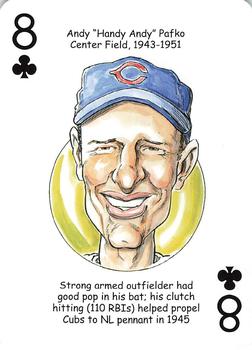 2008 Hero Decks Chicago Cubs Baseball Heroes Playing Cards #8♣️ Andy Pafko Front