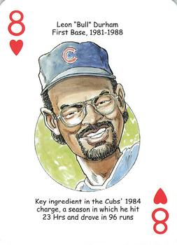 2008 Hero Decks Chicago Cubs Baseball Heroes Playing Cards #8♥️ Leon Durham Front