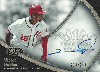2020 Topps Tier One - Tier One Talent Autographs #T1TA-VRO Victor Robles Front