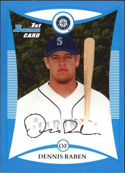 2008 Bowman Draft Picks & Prospects - Prospects Blue #BDPP50 Dennis Raben Front