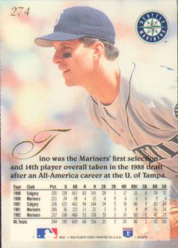 1993 Flair #274 Tino Martinez Back