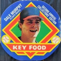 1988 Key Food Iced Tea Discs #14 Dale Murphy Front