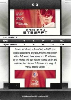2008 Donruss Elite Extra Edition - Status #99 Zachary Stewart Back