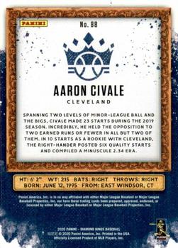 2020 Panini Diamond Kings - Framed Gray #88 Aaron Civale Back