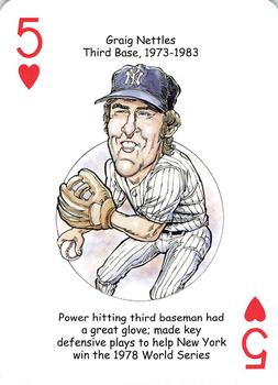 2008 Hero Decks New York Yankees Baseball Heroes Playing Cards (4th Edition) #5♥ Graig Nettles Front