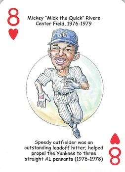 2008 Hero Decks New York Yankees Baseball Heroes Playing Cards (4th Edition) #8♥ Mickey 