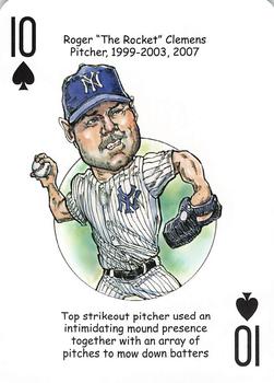2012 Hero Decks New York Yankees Baseball Heroes Playing Cards (7th Edition) #10♠ Roger Clemens Front