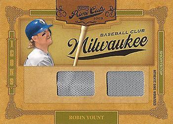 2008 Playoff Prime Cuts - Icons Materials Combos #22 Robin Yount Front
