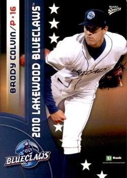 2010 MultiAd Lakewood BlueClaws SGA #7 Brody Colvin Front