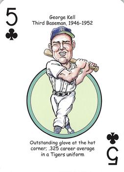 2013 Hero Decks Detroit Tigers Baseball Heroes Playing Cards #5♣ George Kell Front