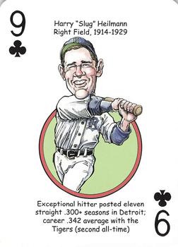 2013 Hero Decks Detroit Tigers Baseball Heroes Playing Cards #9♣ Harry Heilmann Front