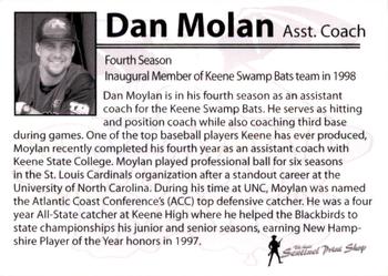 2010 Keene Swamp Bats #NNO Dan Moylan Back