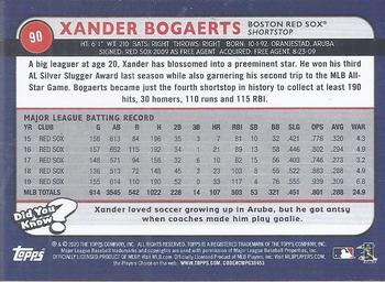 2020 Topps Big League - Orange #90 Xander Bogaerts Back