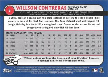 2020 Topps Big League - Rainbow Foil #9 Willson Contreras Back
