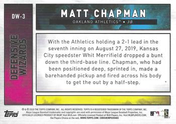2020 Topps Big League - Defensive Wizards #DW-3 Matt Chapman Back