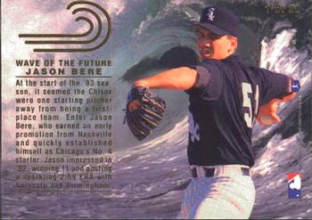 1993 Flair - Wave of the Future #1 Jason Bere  Back