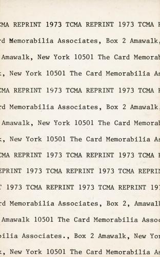 1973 TCMA 1922 Exhibits (reprint) #NNO George O'Neil Back