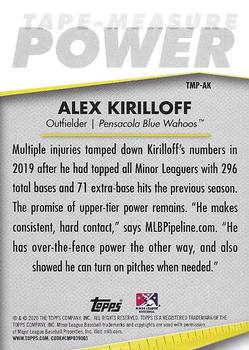 2020 Topps Pro Debut - Tape-Measure Power #TMP-AK Alex Kirilloff Back