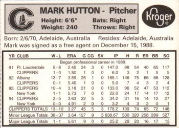 1995 Columbus Clippers Souvenir Program and Yearbook #NNO Mark Hutton Back