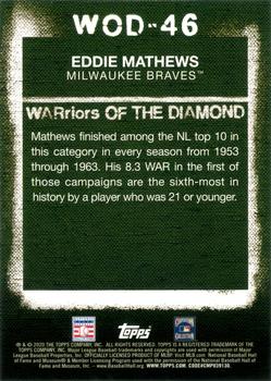 2020 Topps - WARriors of the Diamond Blue #WOD-46 Eddie Mathews Back