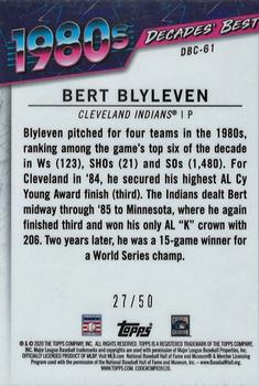 2020 Topps - Decades' Best Chrome Gold (Series Two) #DBC-61 Bert Blyleven Back