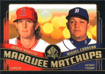 2008 SP Authentic - Marquee Matchups #MM-45 Jered Weaver / Miguel Cabrera Front