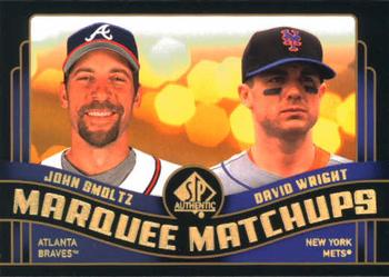 2008 SP Authentic - Marquee Matchups #MM-6 John Smoltz / David Wright Front