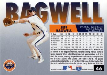1993 Fleer #46 Jeff Bagwell Back