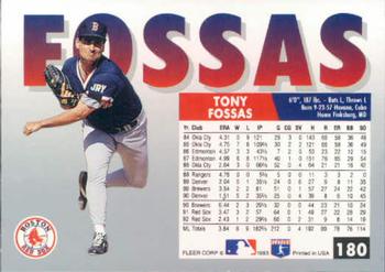 1993 Fleer #180 Tony Fossas Back