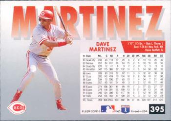 1993 Fleer #395 Dave Martinez Back