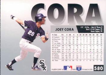 1993 Fleer #580 Joey Cora Back