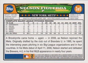 2008 Topps - New York Mets #3 Nelson Figueroa Back
