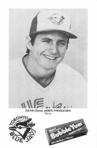 1979 Bubble Yum Toronto Blue Jays #NNO Dave Freisleben Front