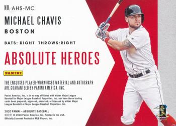 2020 Panini Absolute - Absolute Heroes Material Signatures #AHS-MC Michael Chavis Back