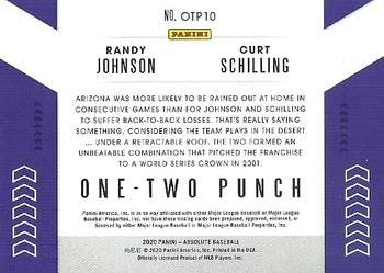 2020 Panini Absolute - One Two Punch Spectrum Blue #OTP10 Randy Johnson / Curt Schilling Back