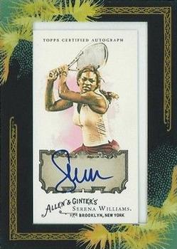 2008 Topps Allen & Ginter - Autographs #AGA-SJW Serena Williams Front