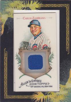 2008 Topps Allen & Ginter - Relics #AGR-CZ Carlos Zambrano Front