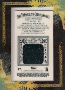 2008 Topps Allen & Ginter - Relics #AGR-RS Richie Sexson Back